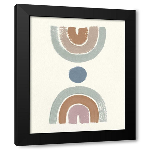 Desert Rainbows II Mint Black Modern Wood Framed Art Print with Double Matting by Hershey, Moira