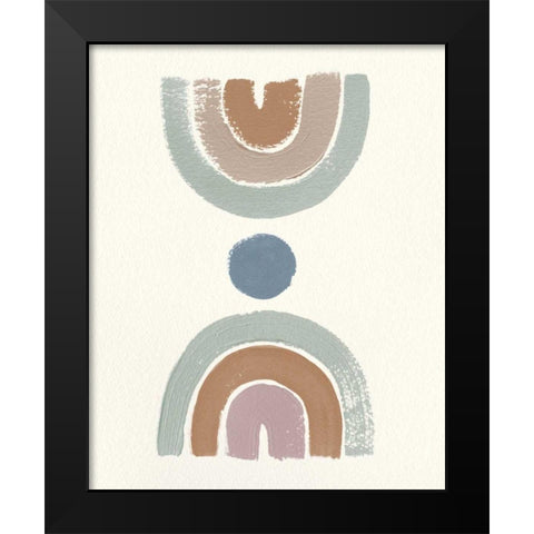 Desert Rainbows II Mint Black Modern Wood Framed Art Print by Hershey, Moira