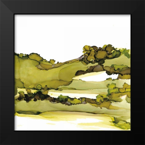 Greenscape I Black Modern Wood Framed Art Print by Paschke, Chris