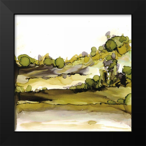 Greenscape II Black Modern Wood Framed Art Print by Paschke, Chris