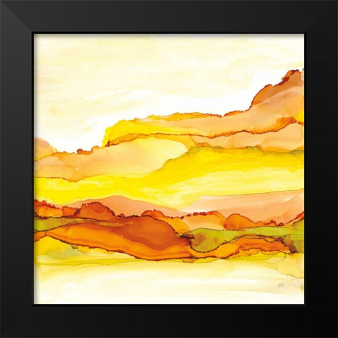 Yellowscape I Black Modern Wood Framed Art Print by Paschke, Chris