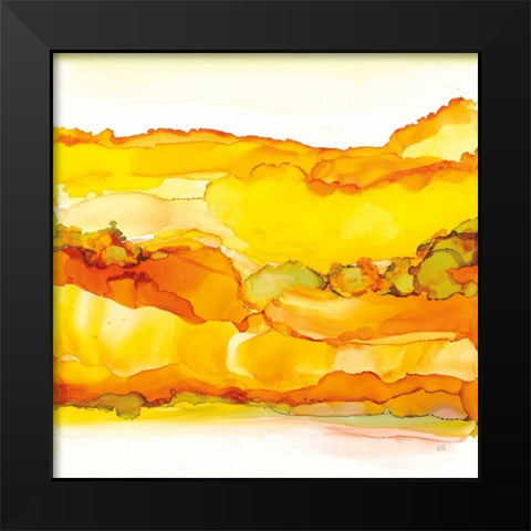 Yellowscape II Black Modern Wood Framed Art Print by Paschke, Chris
