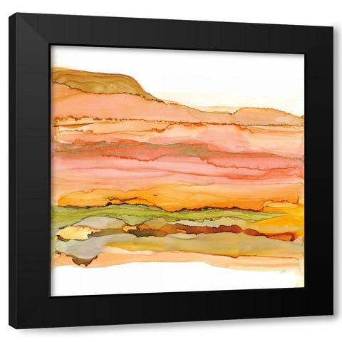 Desertscape III Black Modern Wood Framed Art Print with Double Matting by Paschke, Chris