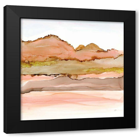 Desertscape IV Black Modern Wood Framed Art Print with Double Matting by Paschke, Chris
