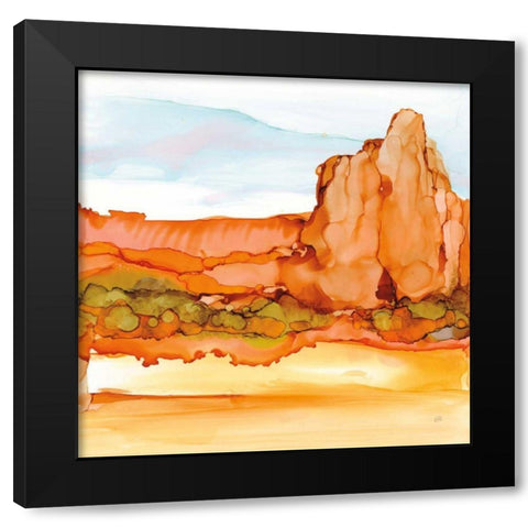 Desertscape VII Black Modern Wood Framed Art Print with Double Matting by Paschke, Chris