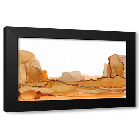 Brownscape I Black Modern Wood Framed Art Print with Double Matting by Paschke, Chris