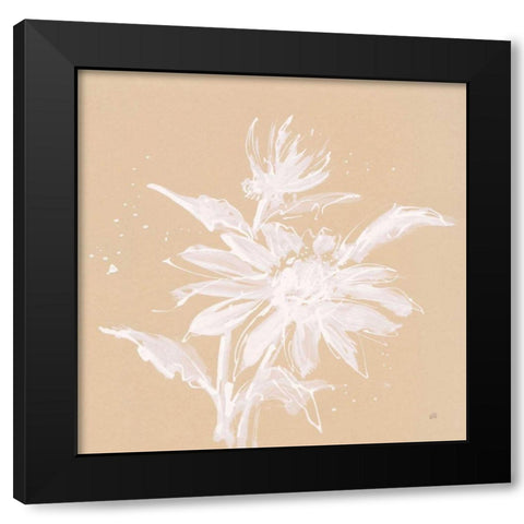 Echinacea II Black Modern Wood Framed Art Print with Double Matting by Paschke, Chris