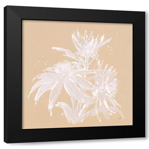 Echinacea IV Black Modern Wood Framed Art Print with Double Matting by Paschke, Chris