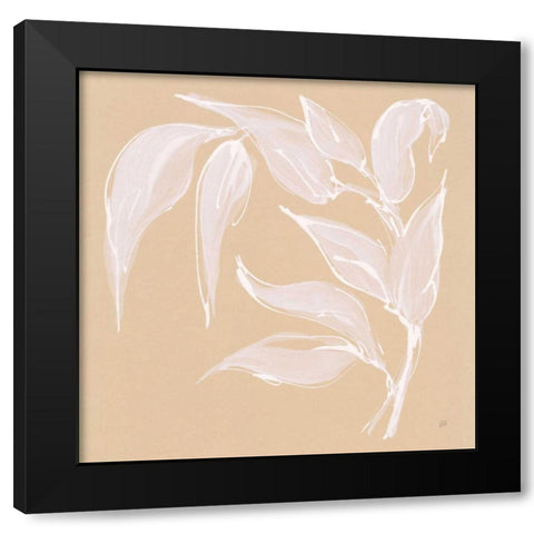 Leaf Study V Black Modern Wood Framed Art Print by Paschke, Chris