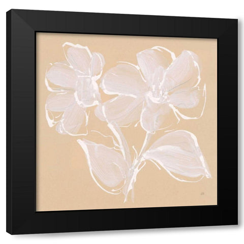 Poppy II Black Modern Wood Framed Art Print by Paschke, Chris