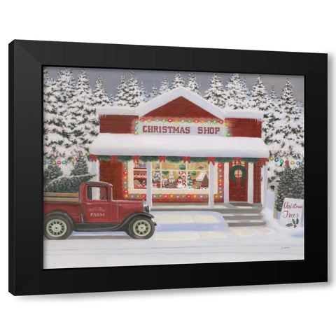 Holiday Moments II Gray Black Modern Wood Framed Art Print with Double Matting by Wiens, James