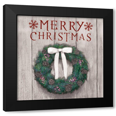 Christmas Affinity VII on Gray Wood Black Modern Wood Framed Art Print by Wiens, James