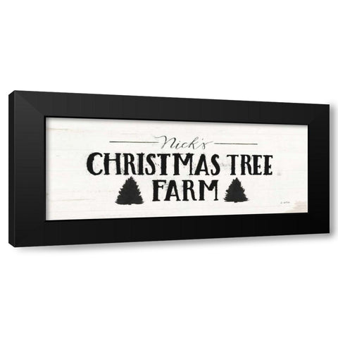 Christmas in the Heartland VI BW Black Modern Wood Framed Art Print by Wiens, James