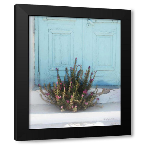 Santorini I Black Modern Wood Framed Art Print with Double Matting by Miller, Sara Zieve