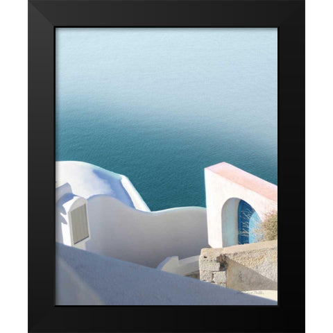 Santorini II Black Modern Wood Framed Art Print by Miller, Sara Zieve