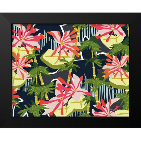 Bamboo Honeysuckle I Black Modern Wood Framed Art Print by Gallagher, Megan
