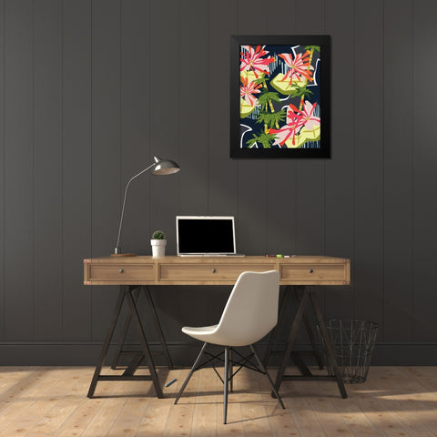 Bamboo Honeysuckle II Black Modern Wood Framed Art Print by Gallagher, Megan