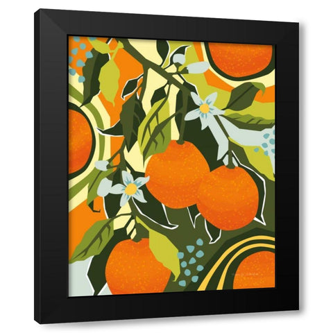 Sweet Clementine II Black Modern Wood Framed Art Print with Double Matting by Gallagher, Megan