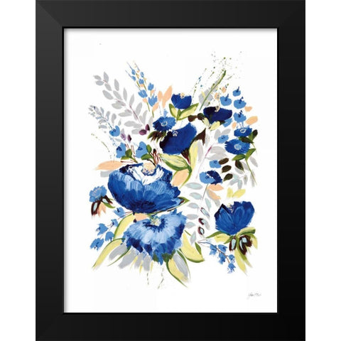 True Blue II Black Modern Wood Framed Art Print by Davis, Joan E.
