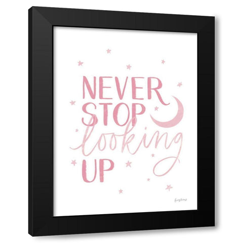 Little Child I Pink Black Modern Wood Framed Art Print by Thorns, Becky