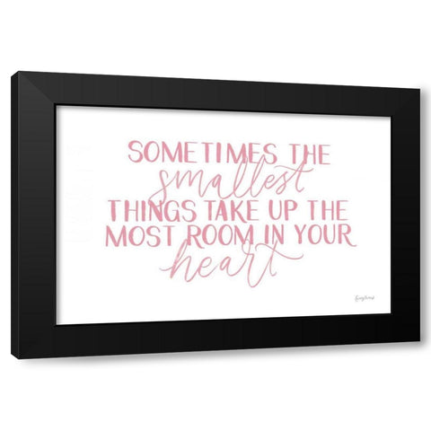 Little Child II Pink Black Modern Wood Framed Art Print by Thorns, Becky