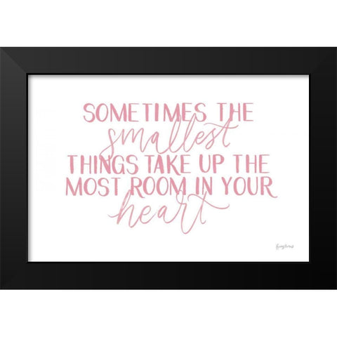 Little Child II Pink Black Modern Wood Framed Art Print by Thorns, Becky