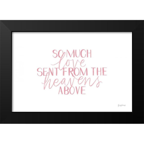 Little Child III Pink Black Modern Wood Framed Art Print by Thorns, Becky