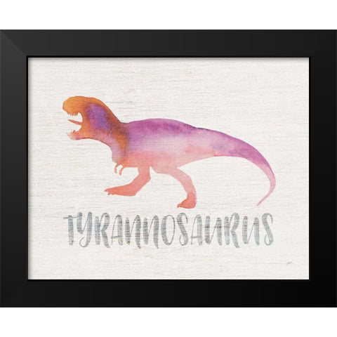 Roar II Black Modern Wood Framed Art Print by Panganiban, Karyn