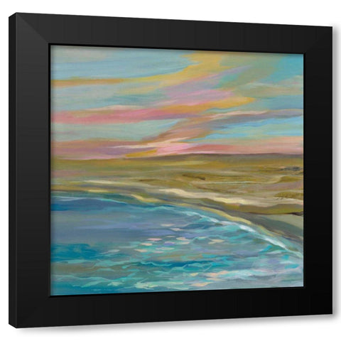 Sunrise Dunes Black Modern Wood Framed Art Print with Double Matting by Vassileva, Silvia