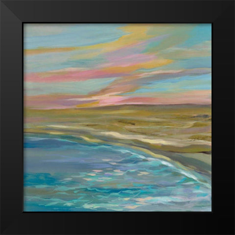 Sunrise Dunes Black Modern Wood Framed Art Print by Vassileva, Silvia