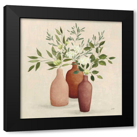 Natural Bouquet II Light Black Modern Wood Framed Art Print with Double Matting by Purinton, Julia