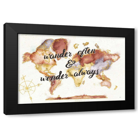 Colorful World I Neutral Black Modern Wood Framed Art Print by Aiken, Jess