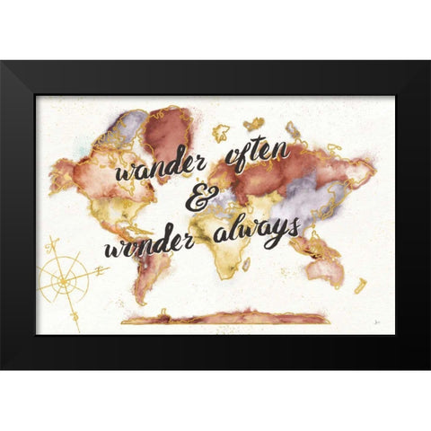 Colorful World I Neutral Black Modern Wood Framed Art Print by Aiken, Jess