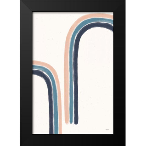 Rainbow II Blue Black Modern Wood Framed Art Print by York, Leah