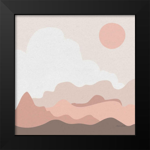 Mountainous I Pink Black Modern Wood Framed Art Print by Miller, Sara Zieve
