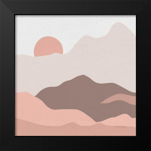 Mountainous II Pink Black Modern Wood Framed Art Print by Miller, Sara Zieve