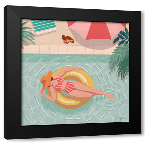 Beach Babes II Black Modern Wood Framed Art Print with Double Matting by Penner, Janelle