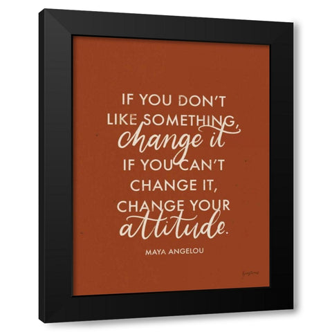 Words of Wisdom I Rust Crop Black Modern Wood Framed Art Print with Double Matting by Thorns, Becky