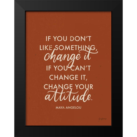 Words of Wisdom I Rust Crop Black Modern Wood Framed Art Print by Thorns, Becky
