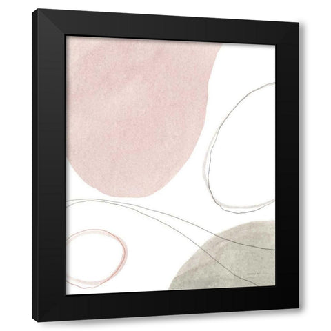 Threads of Motion I Black Modern Wood Framed Art Print with Double Matting by Nai, Danhui