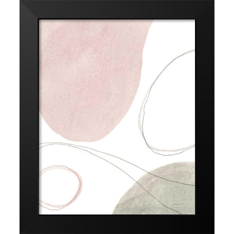 Threads of Motion I Black Modern Wood Framed Art Print by Nai, Danhui