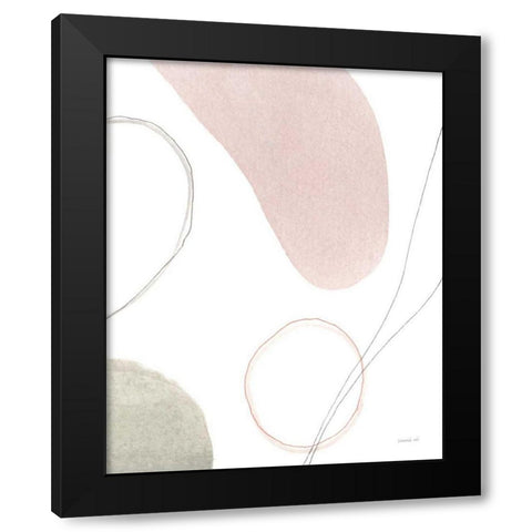 Threads of Motion II Black Modern Wood Framed Art Print with Double Matting by Nai, Danhui