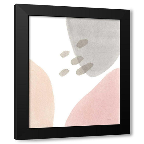 Abstract Tidepool I Black Modern Wood Framed Art Print with Double Matting by Nai, Danhui