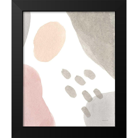 Abstract Tidepool II Black Modern Wood Framed Art Print by Nai, Danhui