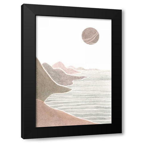 Shore Upon Shore Black Modern Wood Framed Art Print by Nai, Danhui