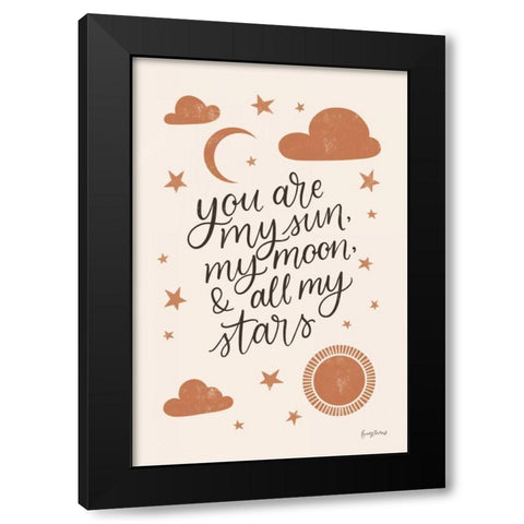 Celestial Boho I Black Modern Wood Framed Art Print by Thorns, Becky