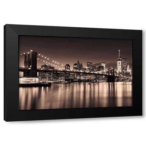 Sepia City Black Modern Wood Framed Art Print by Gendreau, Katherine