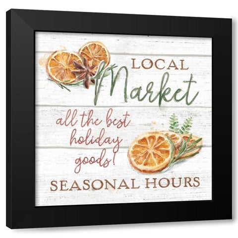 Seasonal Market VII Black Modern Wood Framed Art Print with Double Matting by Urban, Mary