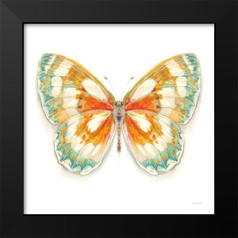 Fragile Wings Butterfly II Black Modern Wood Framed Art Print by Nai, Danhui