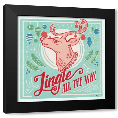 Naughty and Nice IV Bright Black Modern Wood Framed Art Print with Double Matting by Penner, Janelle